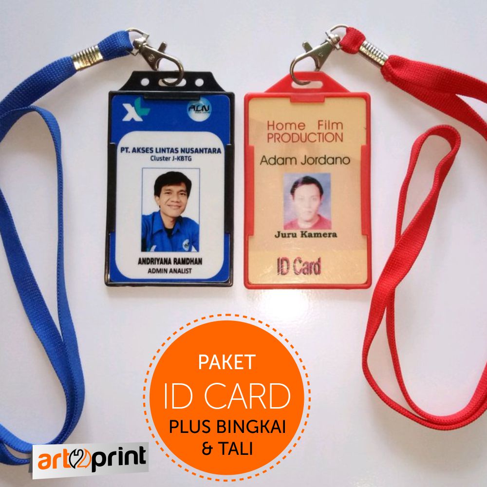 

Paket ID Card Tali Polos + Bingkai