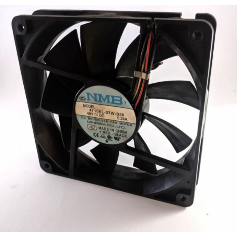 Kipas DC 24V-48V High Speed 0.24A Type NMB 12x12cm DC Brushless Fan Motor