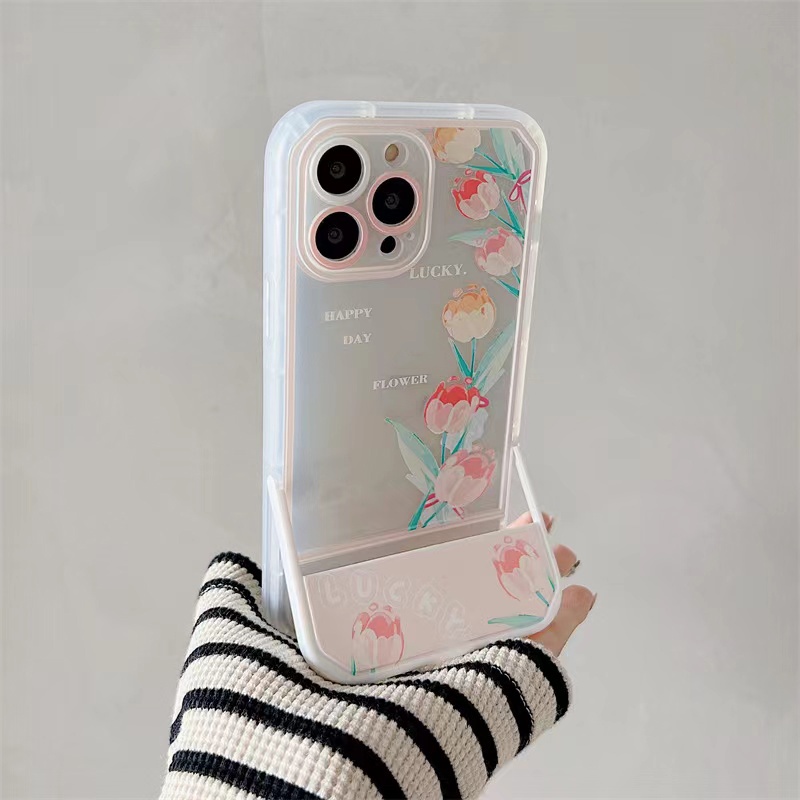 Soft Case Silikon TPU Transparan Motif Bunga Untuk IPhone 13 12 11 Pro X XR XS Max SE 2020 6 6S 7 8 Plus