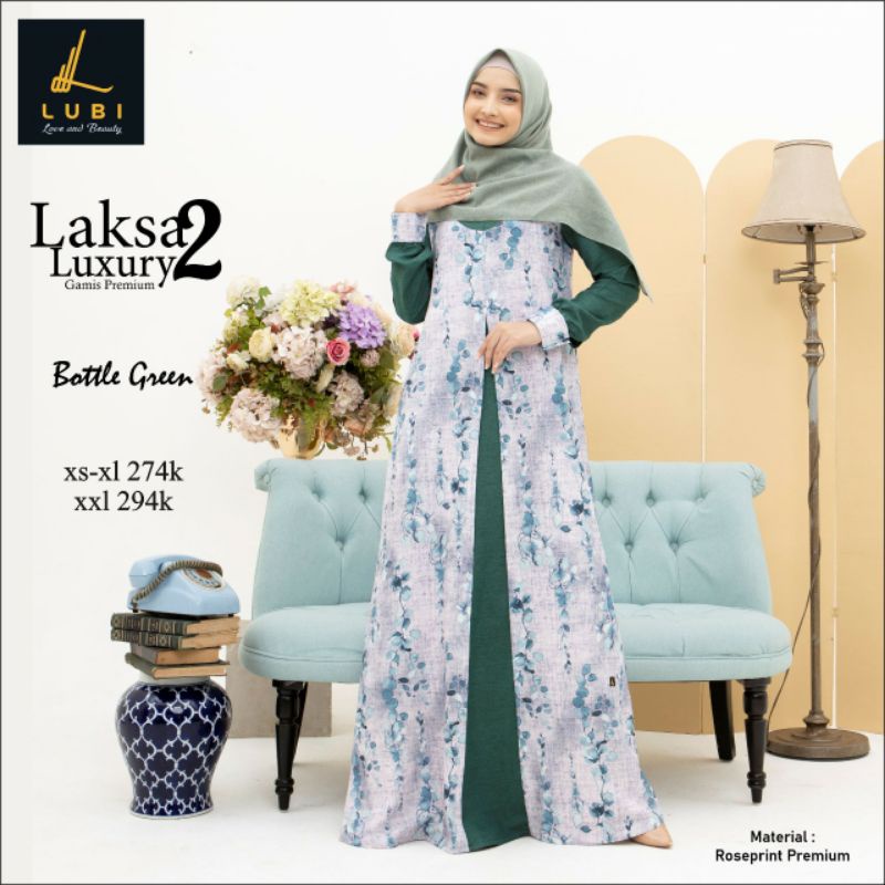 GAMIS LUBI LAKSA LUXURY 2 - DRESS LUBI DRESS BAHAN ADEM MURAH