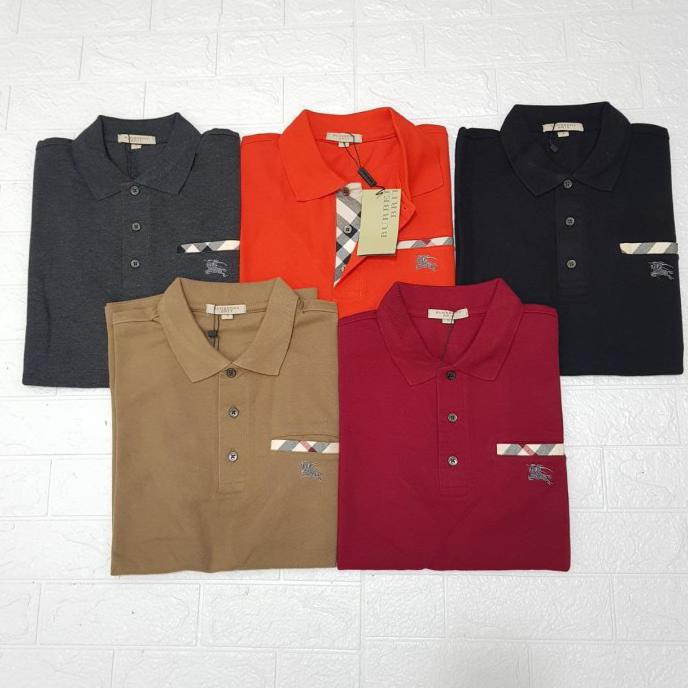 KAOS POLO SHIRT BURBERRY KANTONG LIST ORIGINAL FO