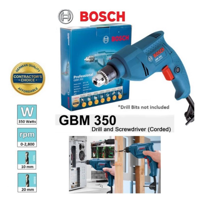 Mesin Bor Besi 10mm Bosch GBM 350