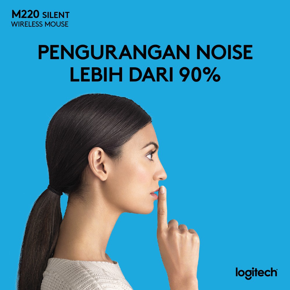 Mouse Wireless Logitech M220 SILENT CLICK ORIGINAL RESMI