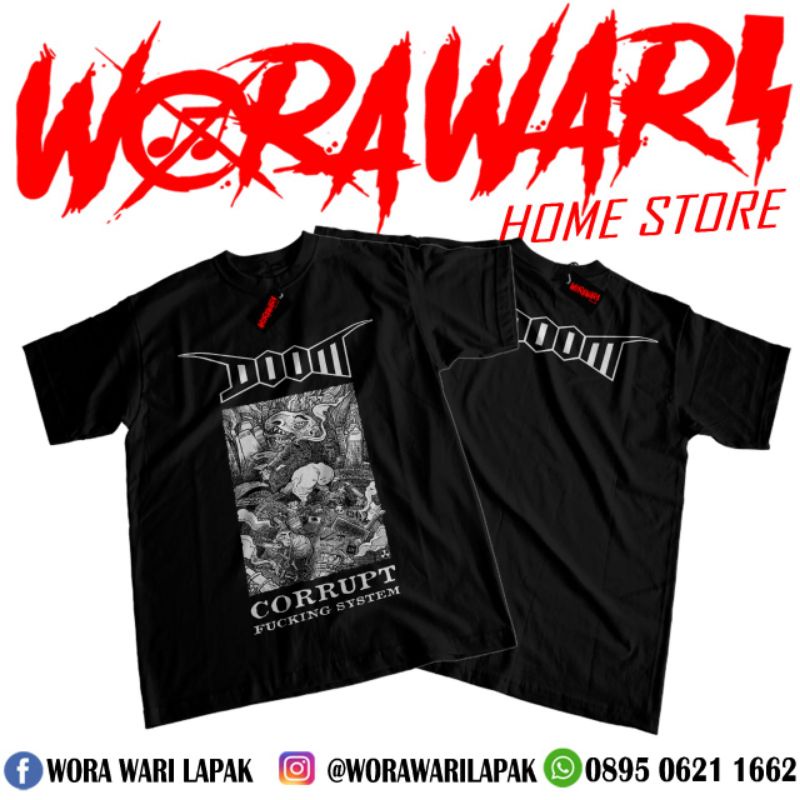 T shirt music band DOOM / Kaos band Doom / hardcore /punk / hardcore punk/ underground