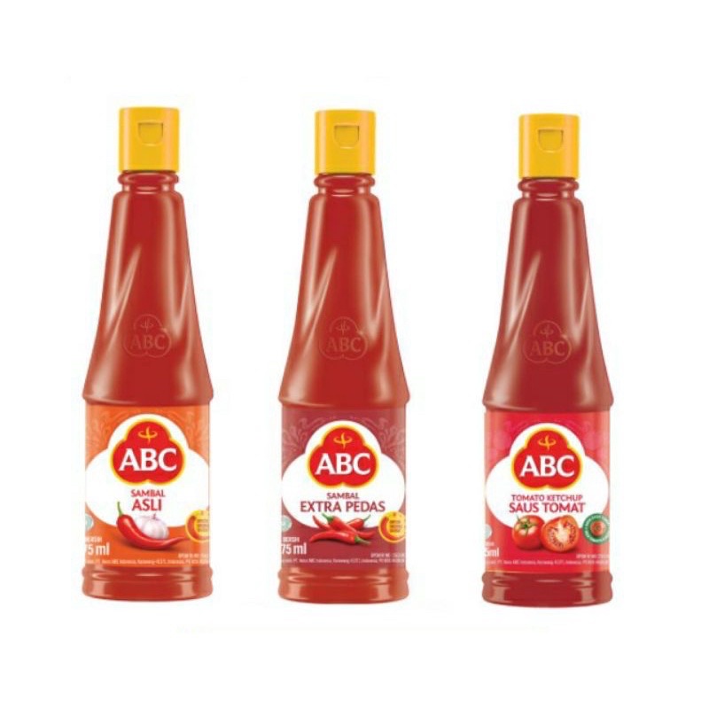 ABC Saos Kemasan botol 135gr/Asli/EkstraPedas/Tomat