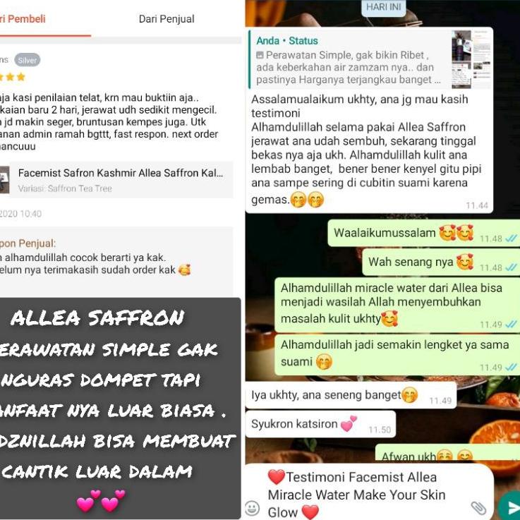 WR1-2U8VH TERBAIK DIJAMIN AMPUH 5 IN 1 Facemist Safron Allea Saffron Spray Wajah Skincare Terjamin B