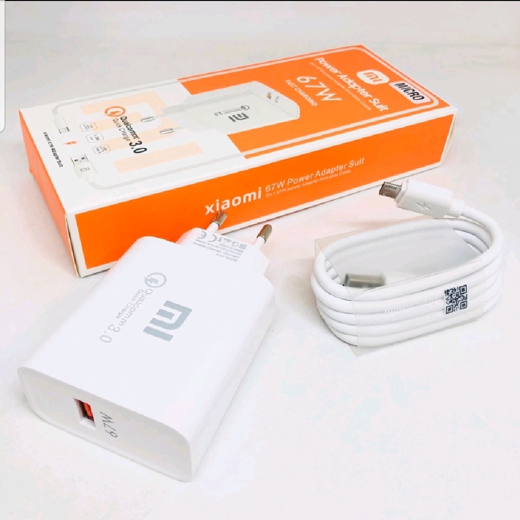 TC CHARGER XIAOMI ORIGINAL 67 WATT // CHARGER XIAOMI MICRO &amp; TYPE C FAST CHARGING - BD