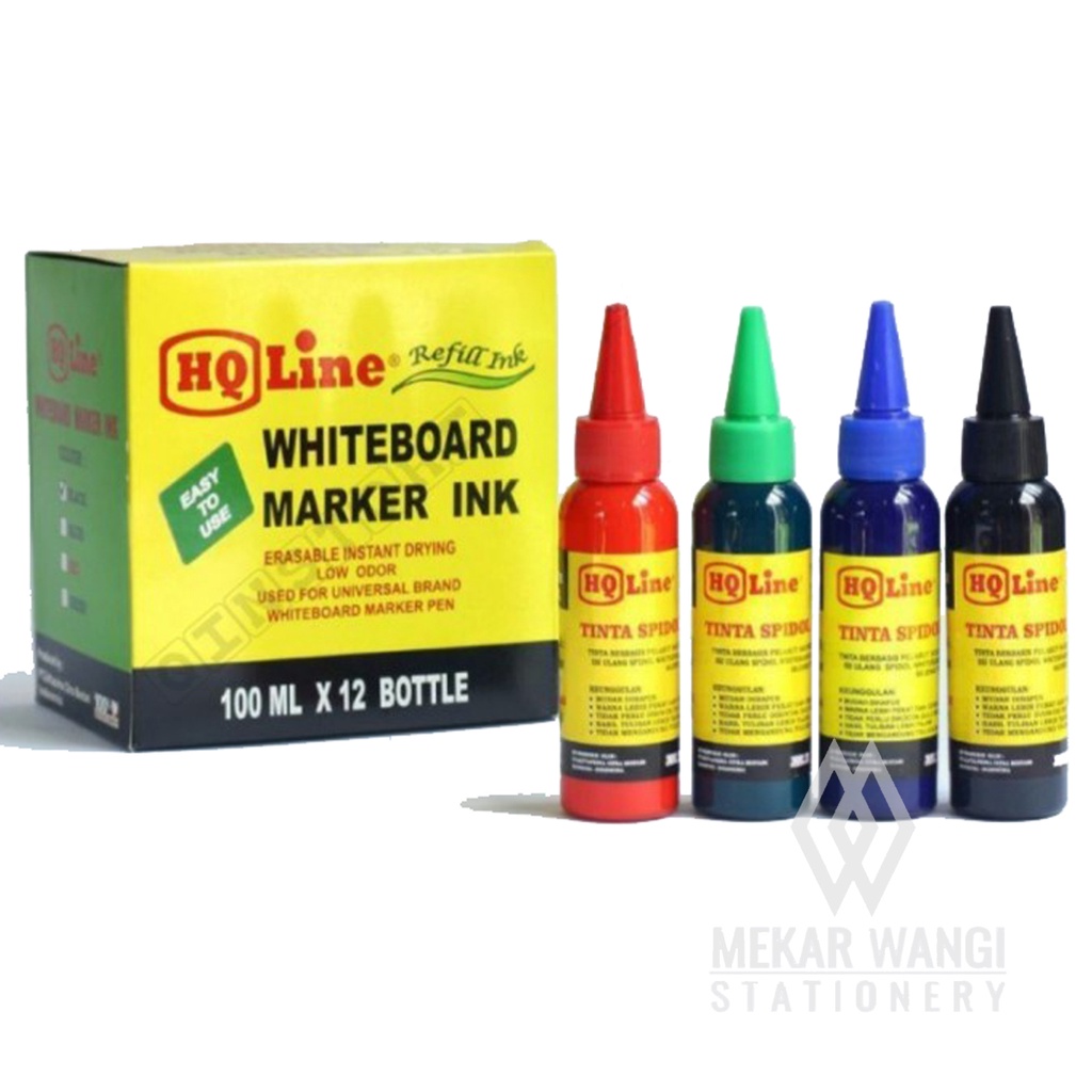 

HQ Line isi spidol whiteboard | Refill tinta spidol papan tulis 100ml
