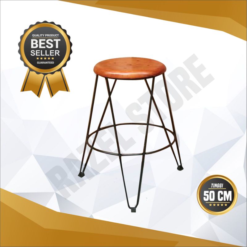 Kursi warung Makan/Kursi Besi Bulat/Kursi Besi cor minimalis/Kursi not plastik (Kursi Besi cor Tingg