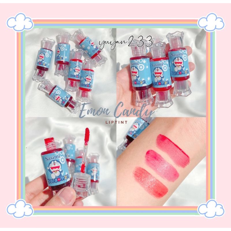 PROMO PER6PCS!!!LIP TINT CANDY UNICORN/DORAEMON/MERMAID SASIMI