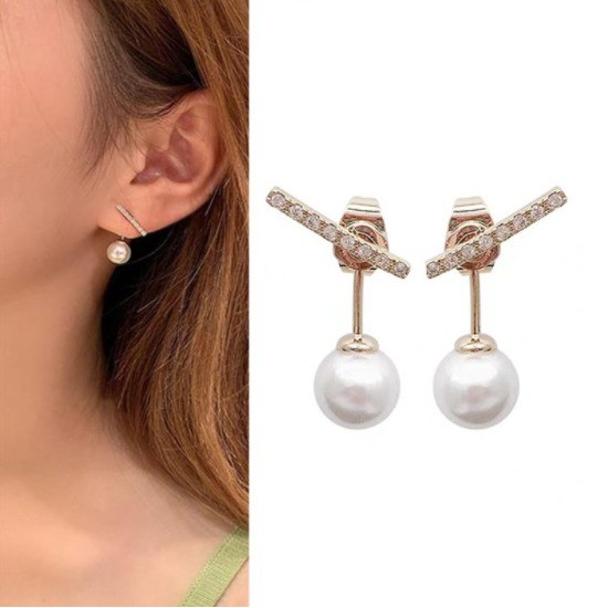 Anting mutiara model korea 925silver - giwang mutiara - subang perak - earring pearl - earrings