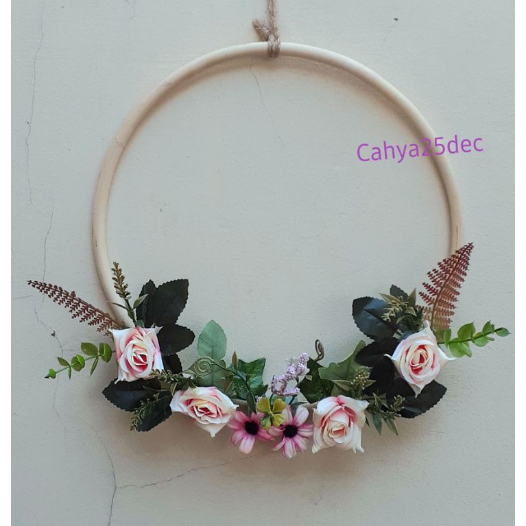 Ring Rotan / Dekorasi Pernikahan / Ring Bunga / Ring Dekorasi / Hiasan Dinding / Gantungan Dinding