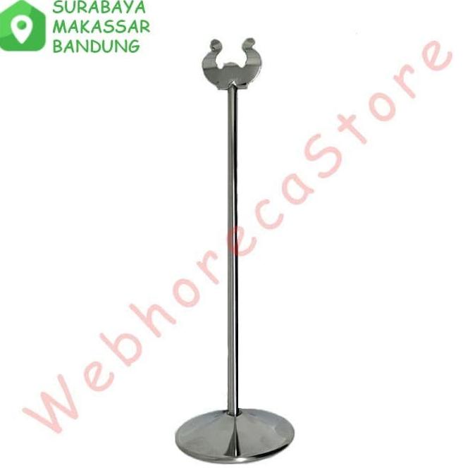 

Office & Stationery | Document Organizer | Table Number Menu Stand Card Holder 40Cm Stainless / Tiang Nomor Meja | Best Seller