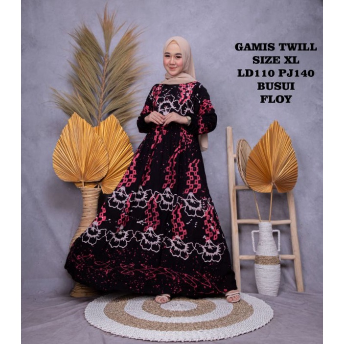 Gamis twill ori size   m l xl
