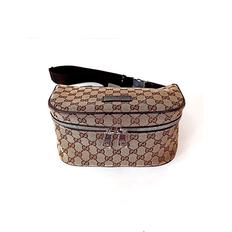 Tas Gucci Bumbag Canvas Brown Original