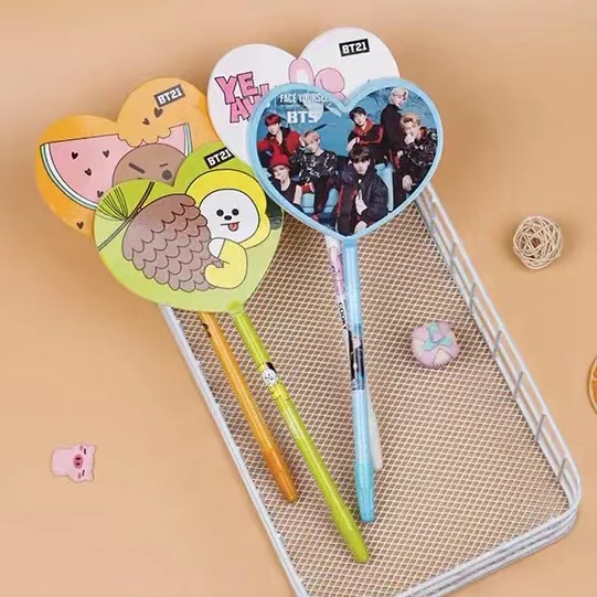 PULPEN GEL BTS BT21 KIPAS BESAR MURAH / PULPEN BTS / PULPEN BT21 / BOLPEN GEL / PENA / BALLPOIN