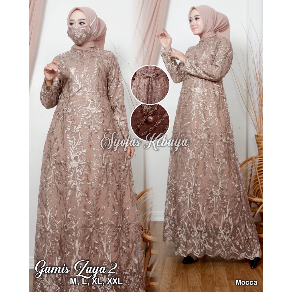 GAMIS BUSUI NAMIRA/TILE FULL BRUKAT MUTIARA/SIZE S M/L/XL/XXL/DRESS KONDANGAN/GAMIS BRUKAT/TILE BRUKAT/DRES MODERN/DRES PESTA DAN WISUDA/GAMIS MODERN/GAMIS PESTA DAN WISUDA