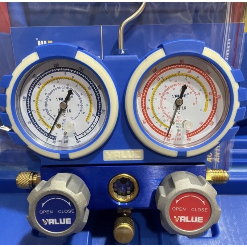 Testing Manifold AC Value R410 R32 R22 R134 Box VMG 2 Analizer METER MANIFOLD AC ALAT ISI Freon