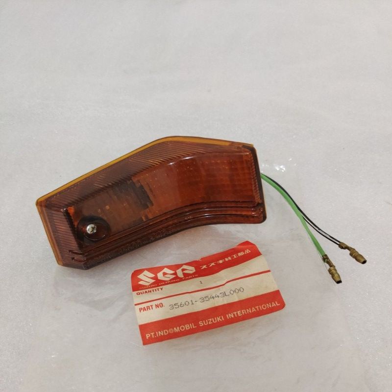 Lampu Mika Sein sen riting depan + bohlam  lampu assy KANAN Suzuki RC100 RC 100 Bravo ORIGINAL 35601