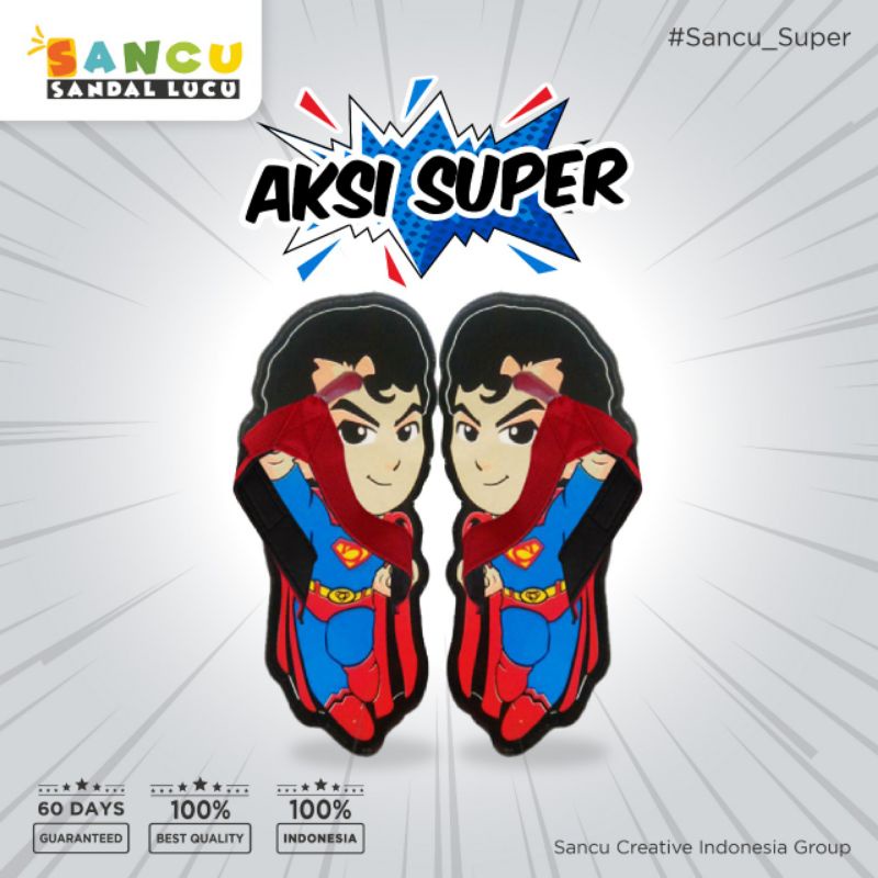 Sandal Anak Superman/ Sandal Karakter/ Sancu