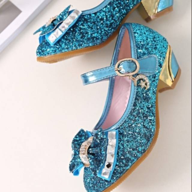 [Brandedbaby] 25-37 SEPATU HEELS ANAK IMPORT / SEPATU PRINCESS ANAK GLITTER / SEPATU PESTA ANAK