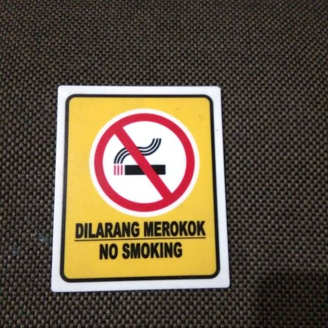 

Plat acrylic dilarang merokok / no smoking 10x12cm