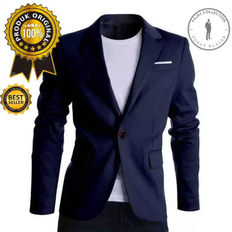 Jas Pria Istintc Blue Black Fajri Collection - Blazer Pria Navy