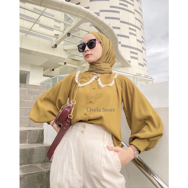 Kellya Blouse - Grosir Baju Atasan Murah Wanita Muslim Kellya - Blouse kekinian