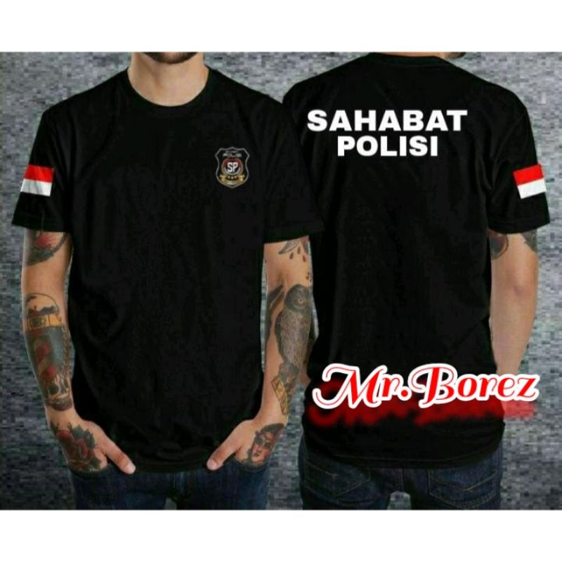 Kaos Sahabat Polisi Lengan Pendek / Baju Sahabat Polisi / T shirt Pria / Kaos Distro Premium / Kaos 