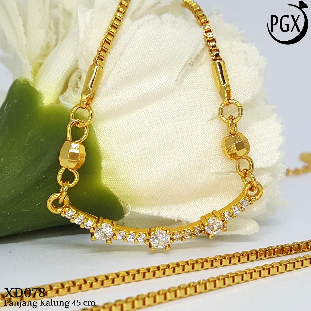 PGX Kalung Wanita Xuping Aksesoris Fashion Perhiasan Lapis Emas Premium - XD008