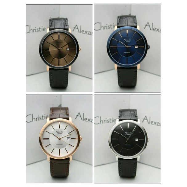 Jam Tangan Pria Alexandre Christie AC 8344 MD Kulit Original