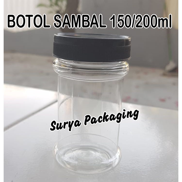 BOTOL SAMBAL 150ml/200ml Isi 10 TOPLES PLASTIK SAMBAL