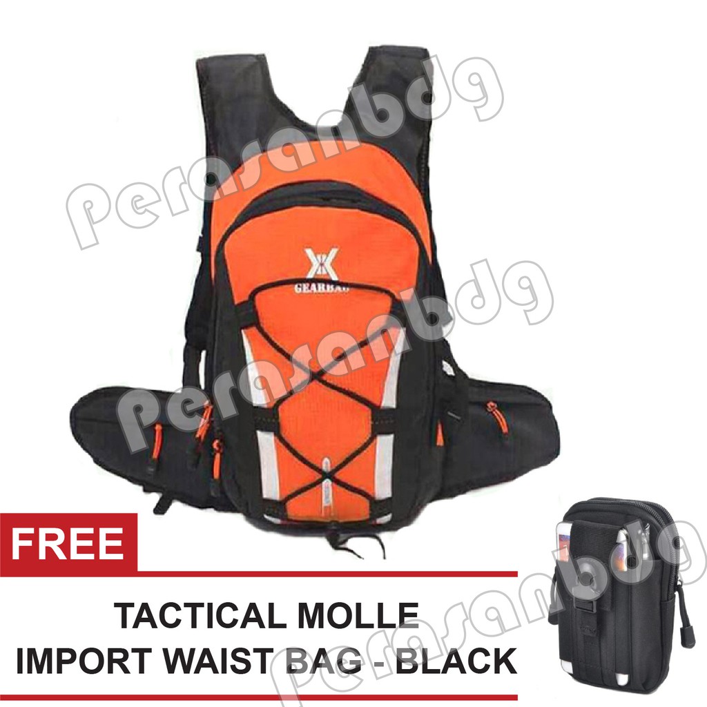 PTS -Tas Touring Motor / Sepeda Gear Bag Oscar + FREE Tactical Molle IMPORT Waist Bag