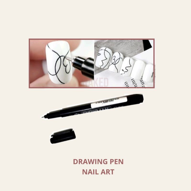 Nail art pen pulpen gambar waterproof bisa di kuku kutek nail art