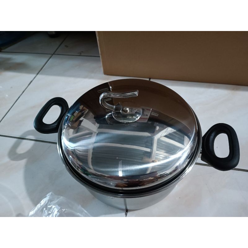 Soup Pot Stainless uk 24 cm / Panci Stainless Tutup 24cm SUPRA