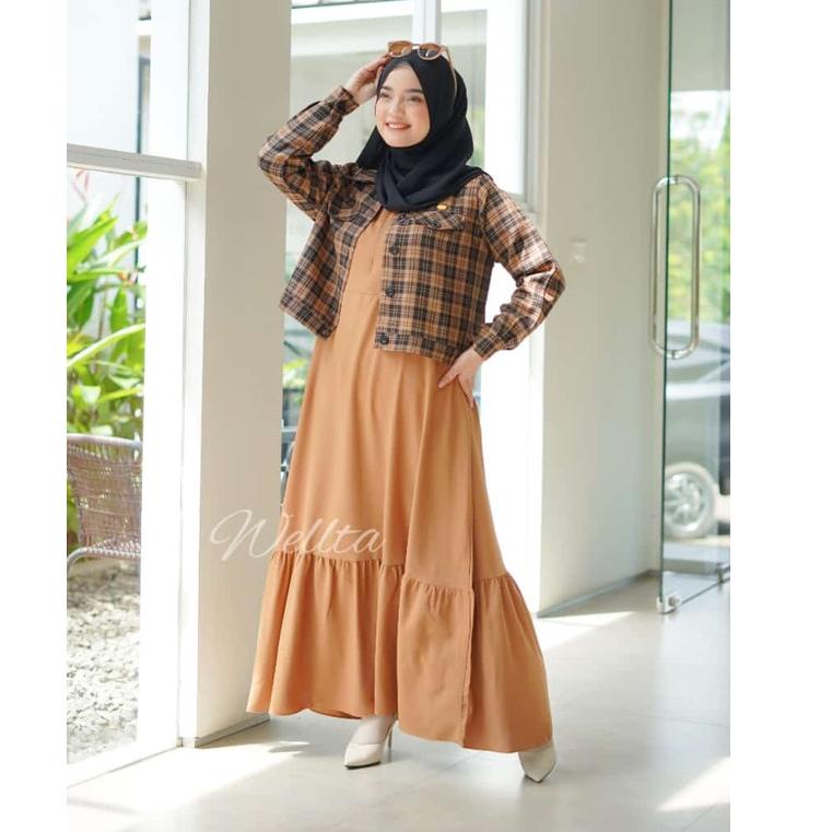 Diskon Heboh,,, ONE SET LEXY BLAZER CROP TOP MIX INNER GAMIS TANPA LENGAN ORIGINAL BY.WELTA FASHION/