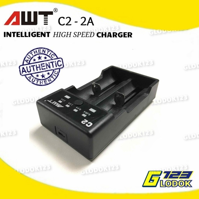 Charger Baterai AWT C2 Universal Battery Charger FAST CHARGING 2A