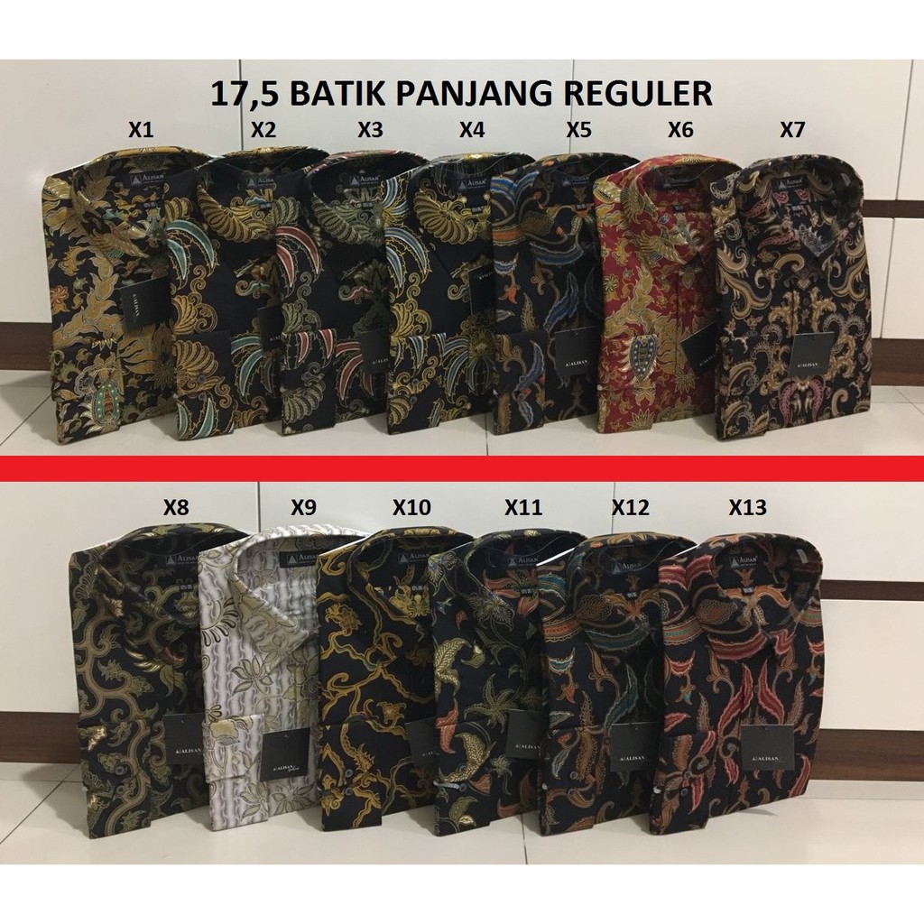 Kemeja Alisan Batik Panjang 16,5 XXL - 17,5 XXXXL