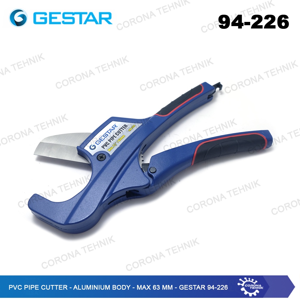 94-226 - PVC Pipe Cutter - Aluminium Body - Max 63 mm - Gestar