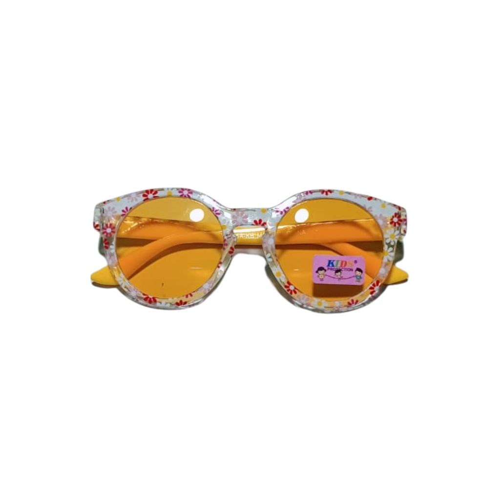 Kacamata anak trendy trend anak kaca mata bunga lucu variasi warna cewek / perempuan - Spring Style-GAGANG KUNING