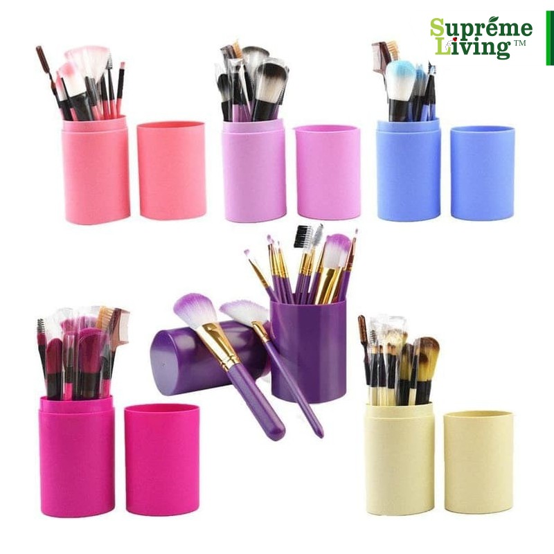 Kuas Make Up Brush Tabung 12 Fungsi in Tube