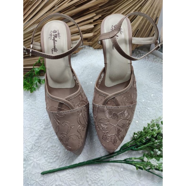 sepatu Cindy mocca tali tinggi 12cm