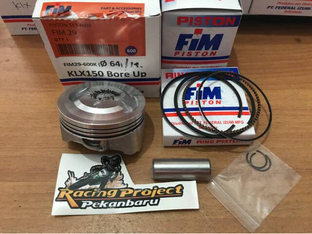 Fim Piston Kit Bore Up KLX 150 - 61 62 63 63.5 64 PIN 14-2