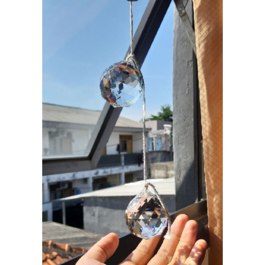 Bandul Tirai Kristal Bulat / Kristal Diamond / Bandul Kristal Baso / kristal akrilik / Bandul Rounce