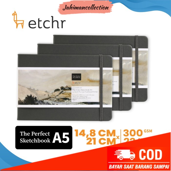 

✨ BISA COD ✨ Buku Cat Air Etchr A5 Watercolor Perfect Sketchbook