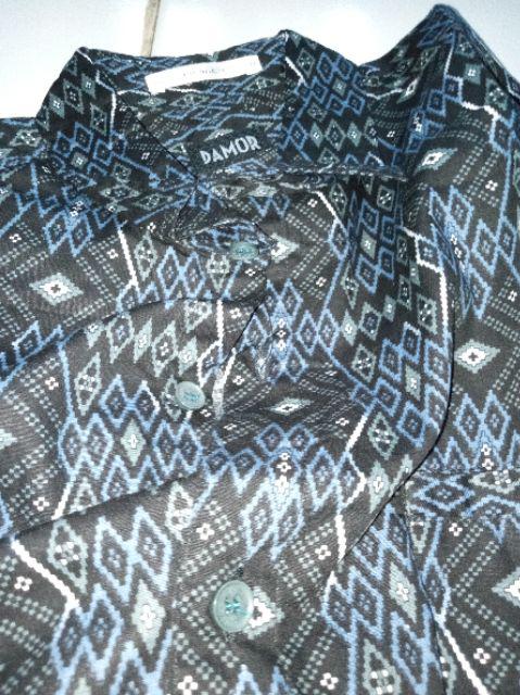 Gof Brsa Damor (cressida) Kemeja Batik Cowok Pakaian Pria Batik Lengan Pendek