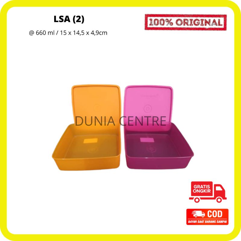 PROMO TUPPERWARE TEPAK MAKAN LARGE SQUARE AWAY  ORIGINAL