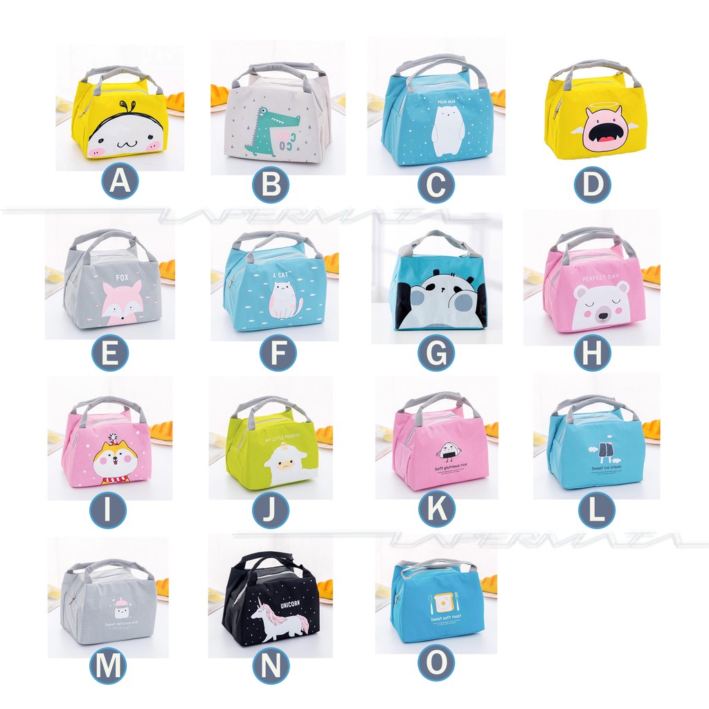 Tas Bekal KARAKTER KARTUN/ Lunch Bag Cooler / Insulated - LPM Shop