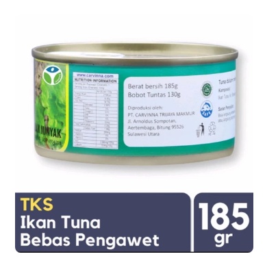 MAKANAN KALENG SIAP SAJI / DAGING KALENG HALAL / DAGING IKAN TUNA KALENG CARVINNA / BUMBU REMPAH