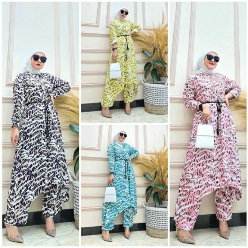 Gladys Setcel Long Tunik / Setelan Celana ori by Gladys
